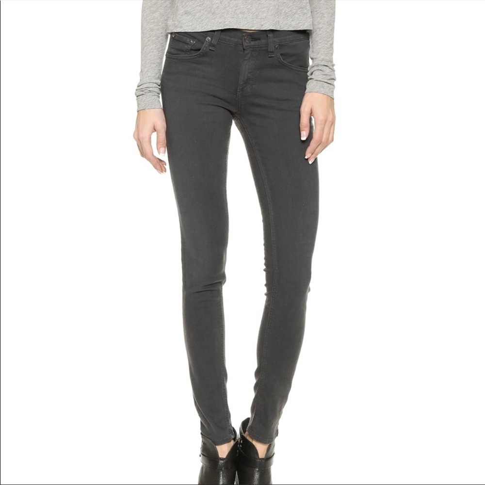 NWT Rag & Bone Distressed Charcoal Skinny Jeans! Size 32